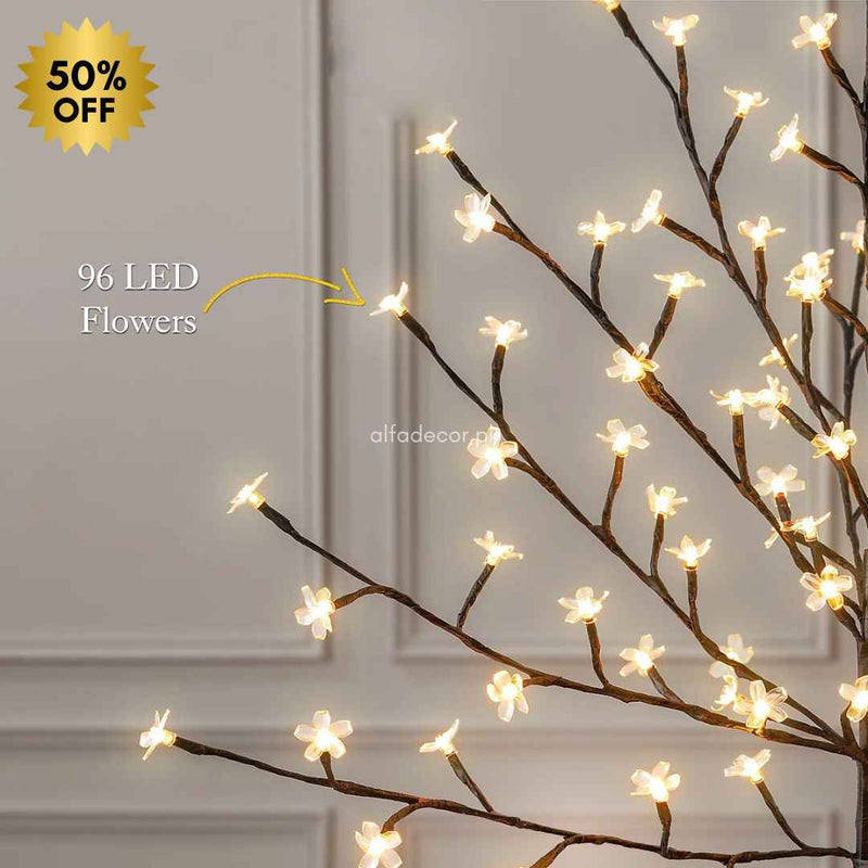 Standing Lamp with Mini Tingling Flowers – 5 Feet Tall with Elegant Stand
