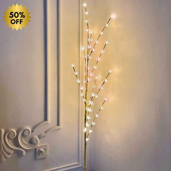 Standing Lamp with Mini Tingling Flowers – 5 Feet Tall with Elegant Stand