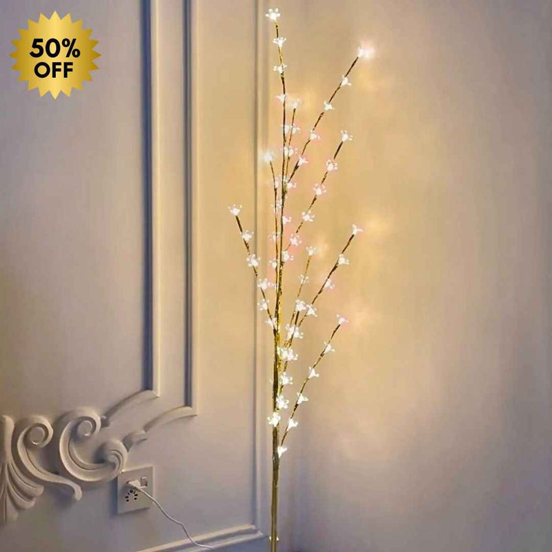 Standing Lamp with Mini Tingling Flowers – 5 Feet Tall with Elegant Stand