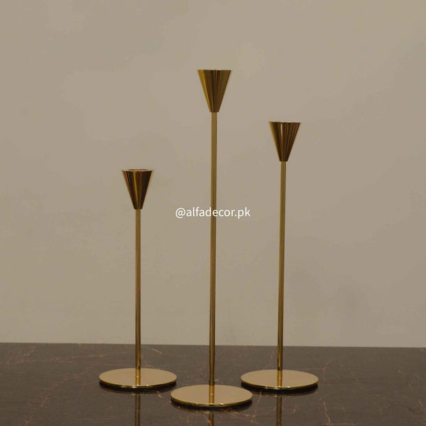 Regal Illumination Gilded Candlestick Set