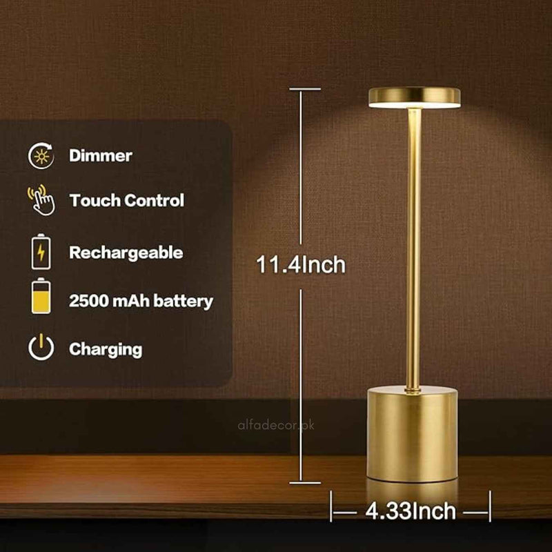 Tall Stick Lamp with Wide Head – Adjustable Glow